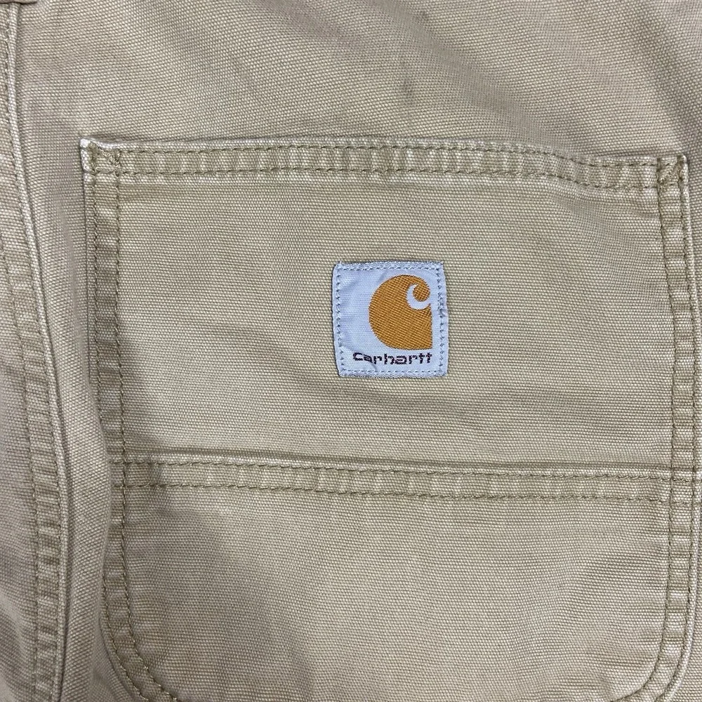 Carhartt Rugged Flex Canvas Pants Size 31x34 Beige Relaxed Fit Utility Work Wear